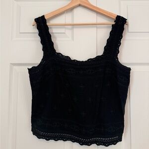 Abercrombie & Fitch - Linen-Blend Tie-Back Squareneck Top